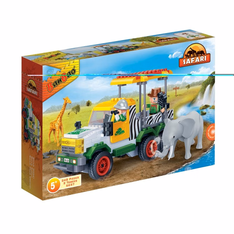 Safari Jeep Interlocking Block Sets - 239 Pieces