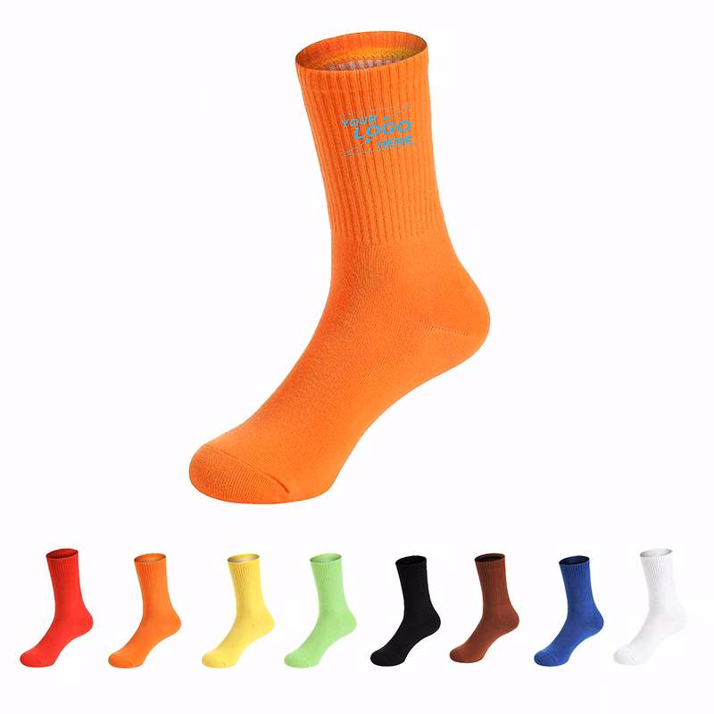 Unisex Solid Color Combed Cotton Socks