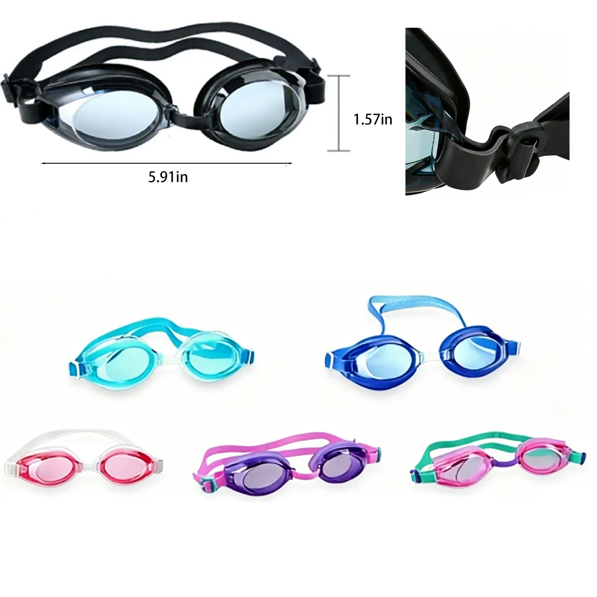 Silicone Waterproof Swimming Goggles 1