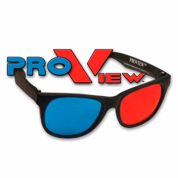 3D Glasses - Plastic ProView - Red/Cyan Lenses - Stock