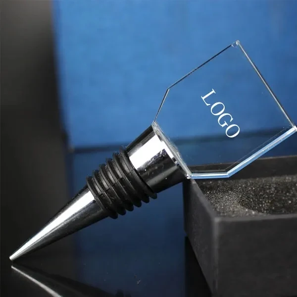 Laser Engraved Crystal Wine Stopper 1