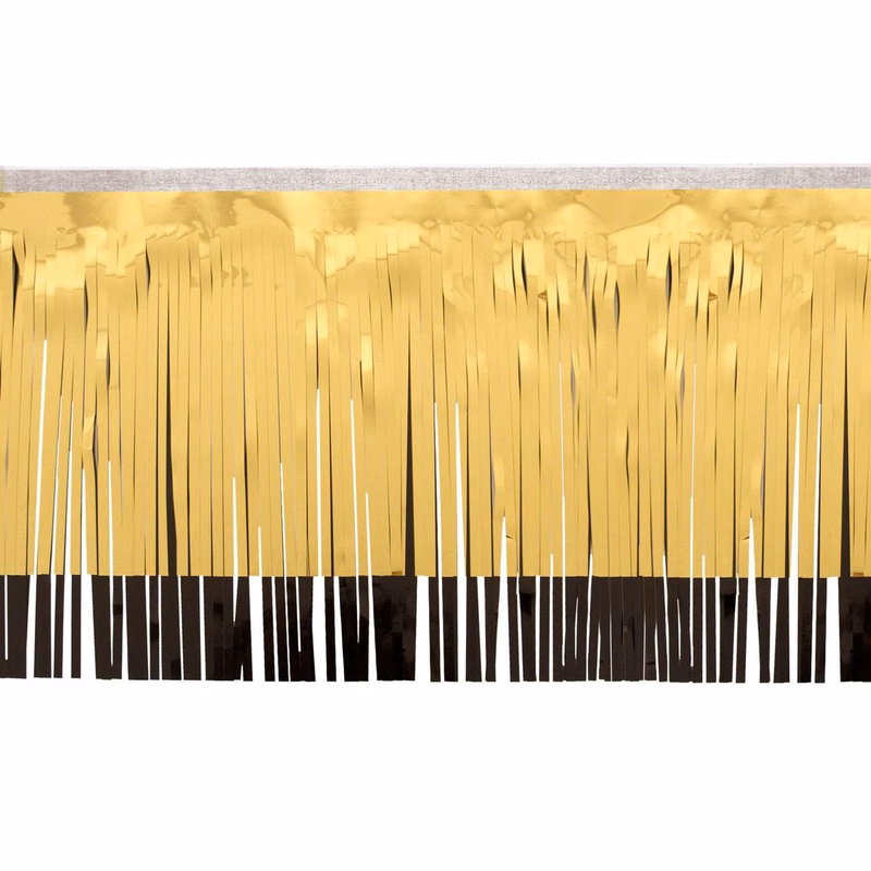 Victory Corps™ Metallic Gold & Standard Black Fringe (15")