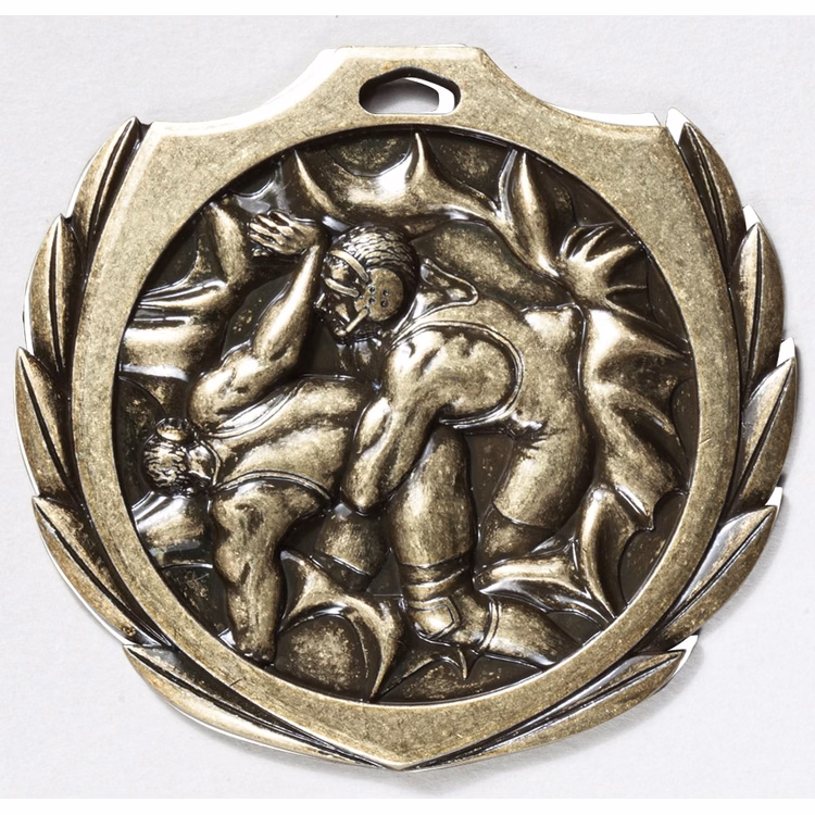 Wrestling Burst Medal 2 1/4"