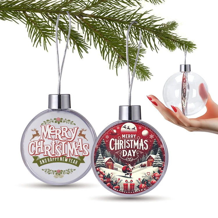 Free Shipping Low MOQ. Clear Ball Full Color Aluminum Sheet Ornament 1