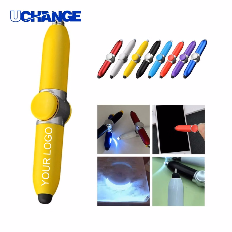 LED Fidget Pen Tool 0.4" x 5.12" with LED Light Gyroscope and Custom Logo