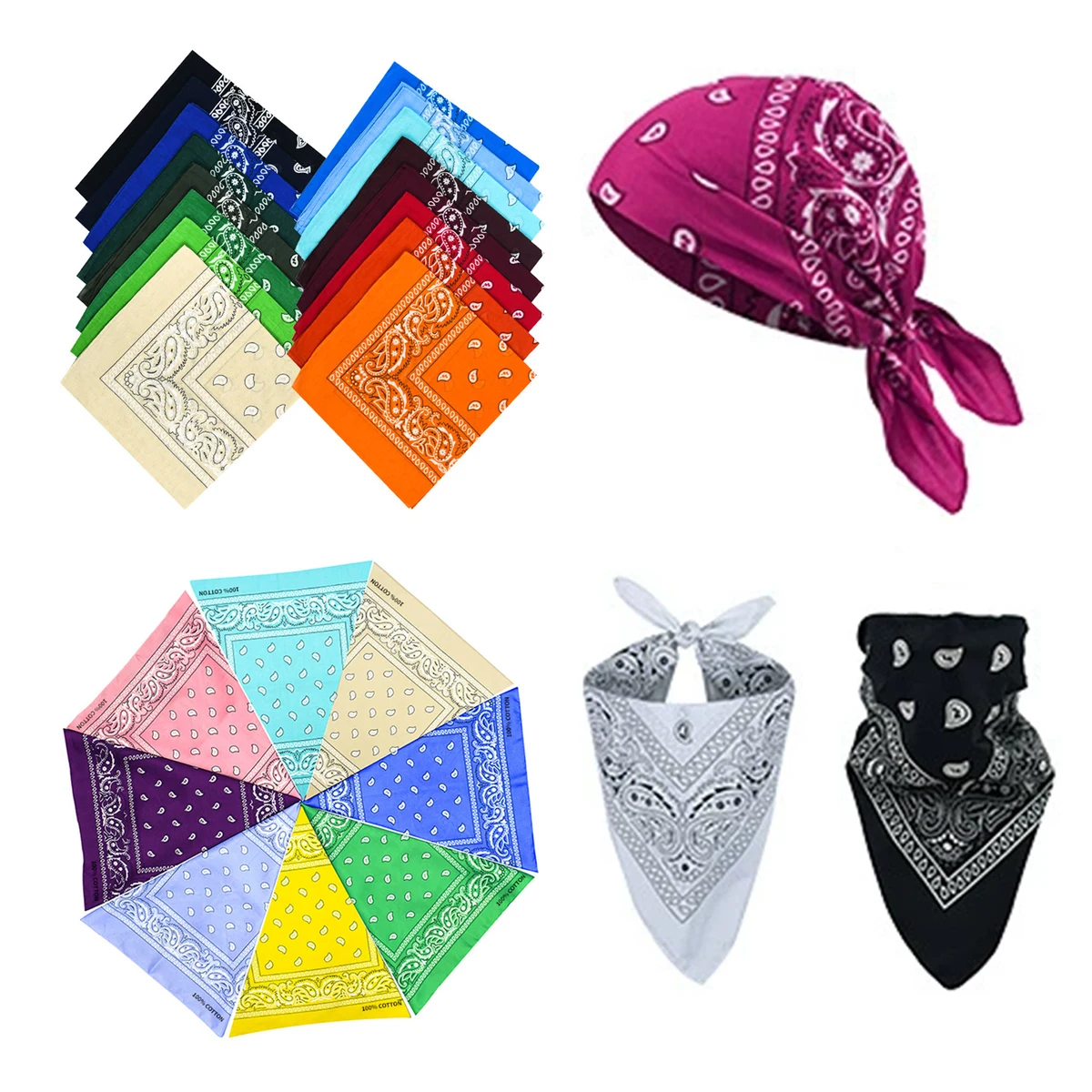 Custom Cotton Bandana Head Scarf 1
