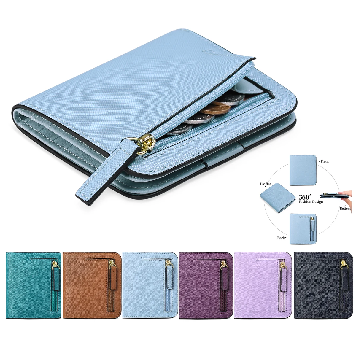 Small Wallet for Women Slim RFID Blocking 1