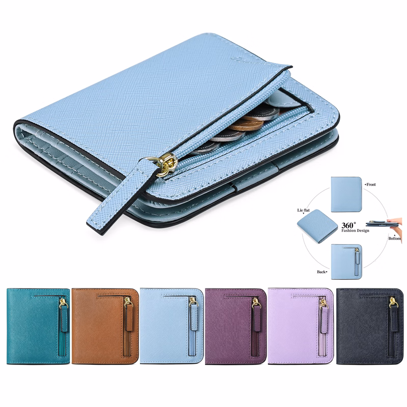 Small Wallet for Women Slim RFID Blocking