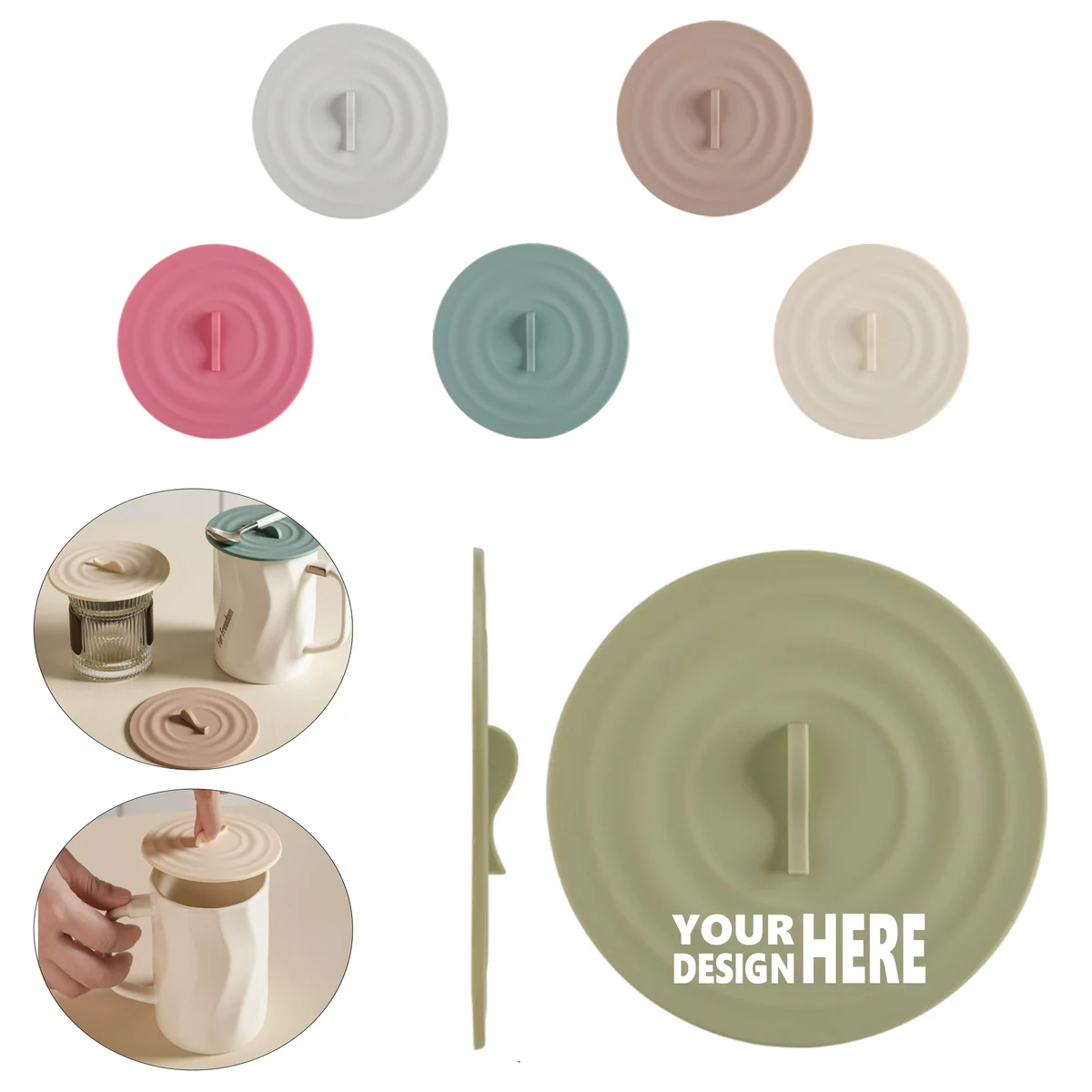 Silicone Reusable Dustproof Mug Lid 1