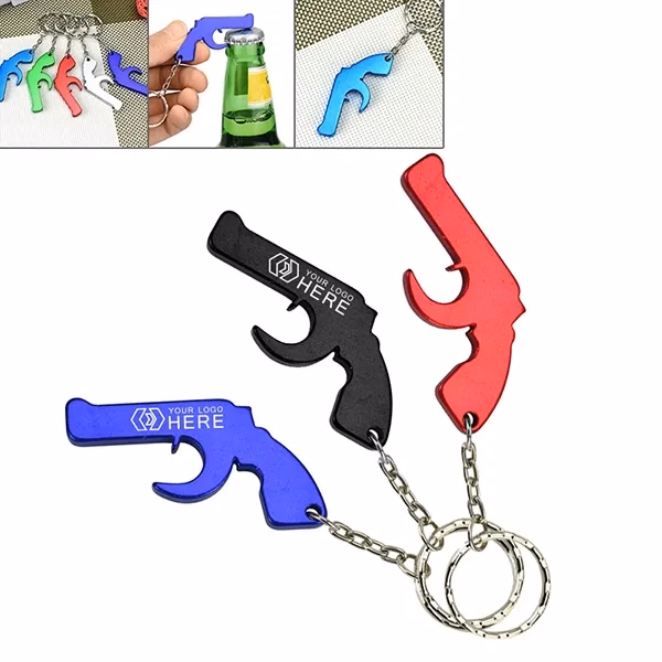 Gun Shape Bottle Opener Keychains