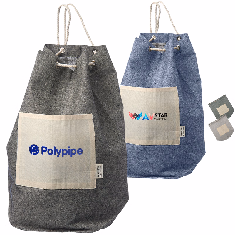 Recycled Cotton Rope Drawstring Backpacks