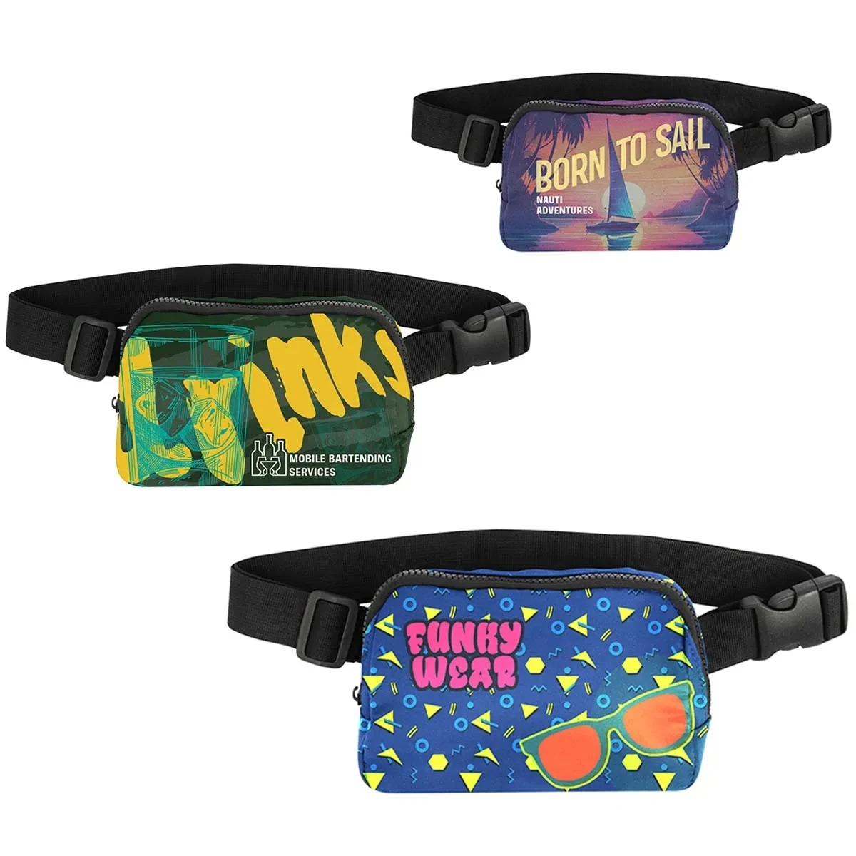 Custom All over print Belt Bag with Quick Turnaround Time 1
