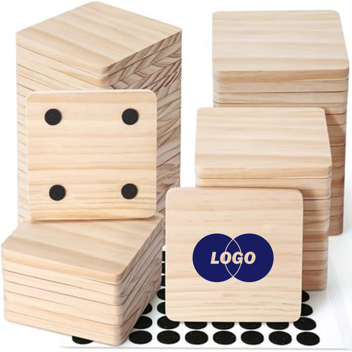 Minimalist Pine Round Coaster Insulation Mat 1