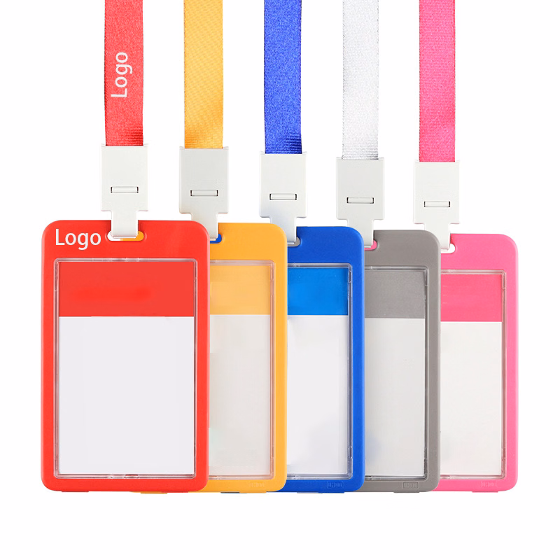 Two-Sided ID Card Badge Holder with Lanyard