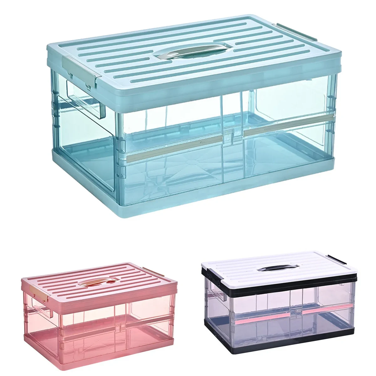 30L Foldable Storage Bin With Lid 1