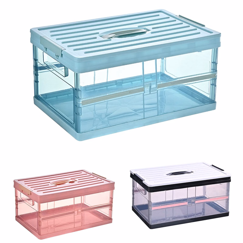 30L Foldable Storage Bin With Lid