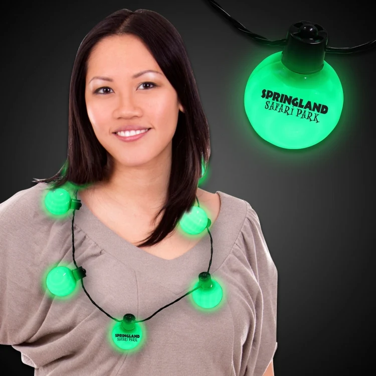 Green LED Ball Necklace 1