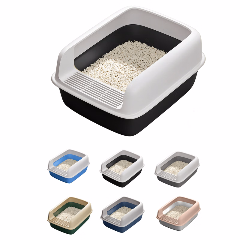 Minimalist Semi-enclosed Cat Litter Box