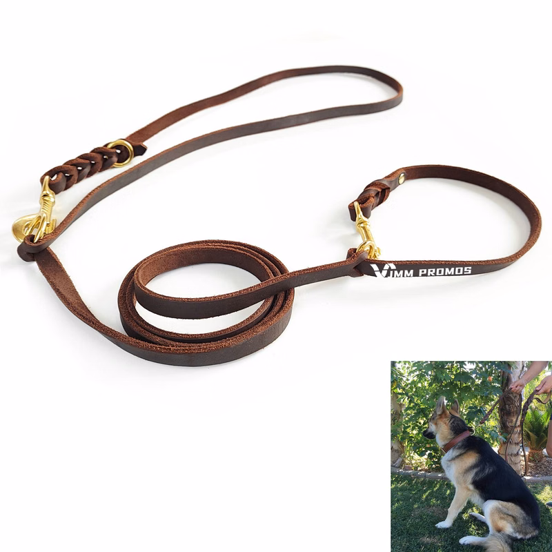 Soft Touch Collars Leather Braided Dog Leash