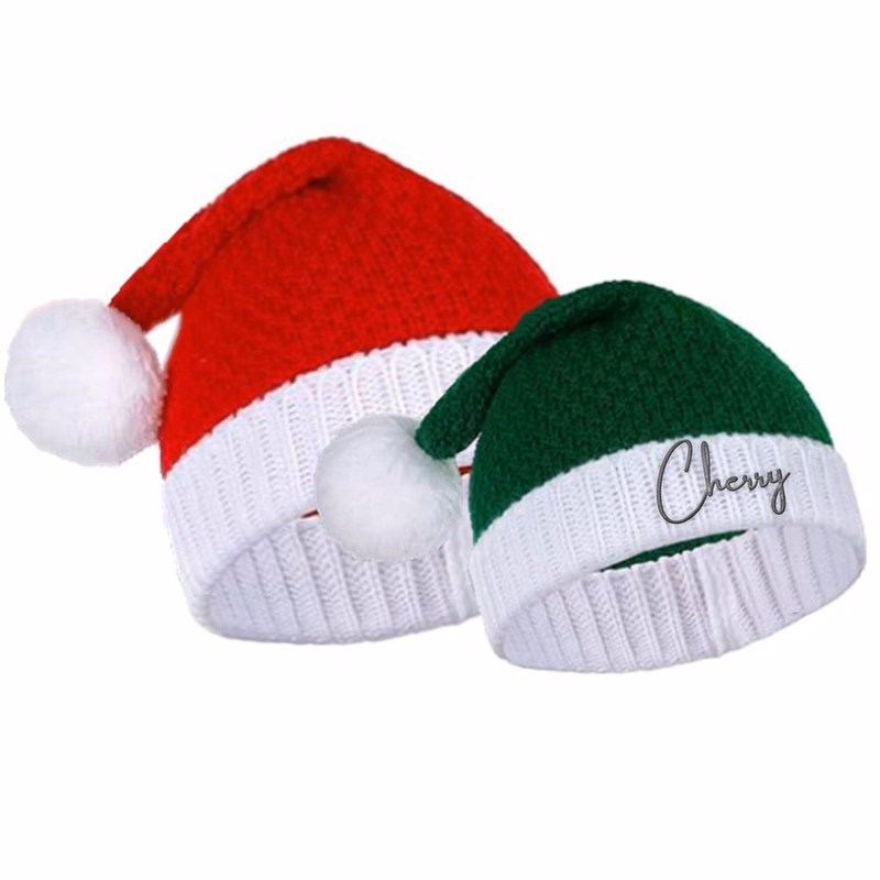 Christmas Knitted Elf Hat Beanie