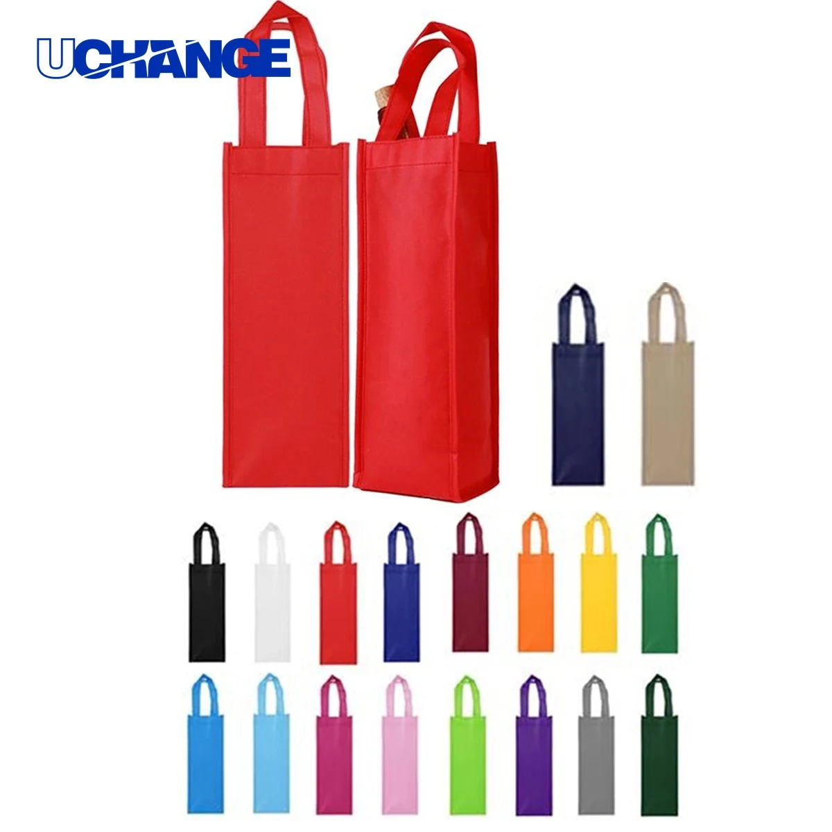Non-Woven Single Bottle Wine Bag Carrier 1