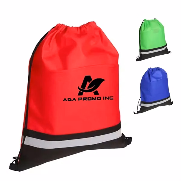 Promo Reflective Safety Drawstring Bags