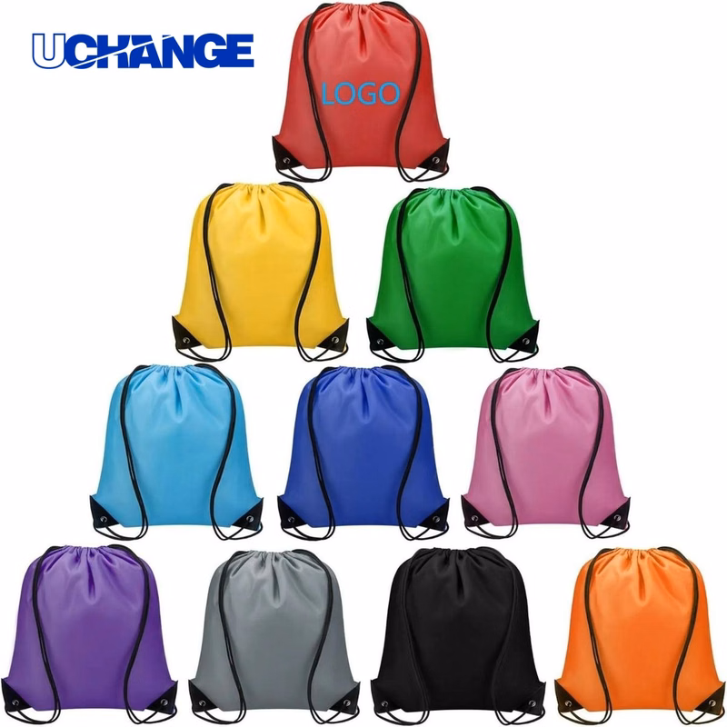 Polyester Drawstring Backpack Storage Bag