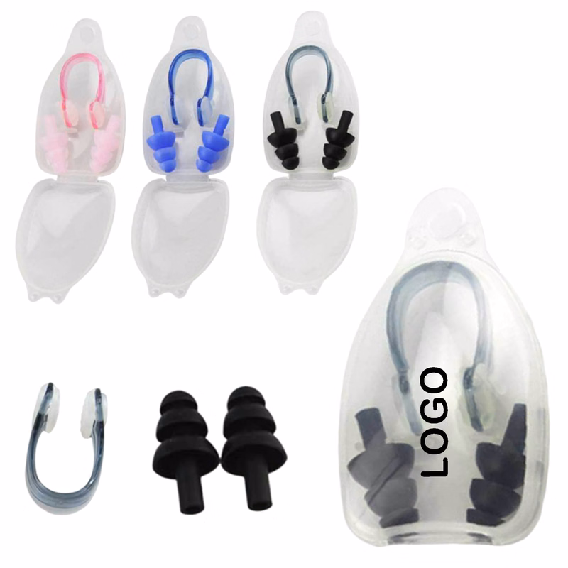 Swimming Nose Clip and Ear Plugs Set