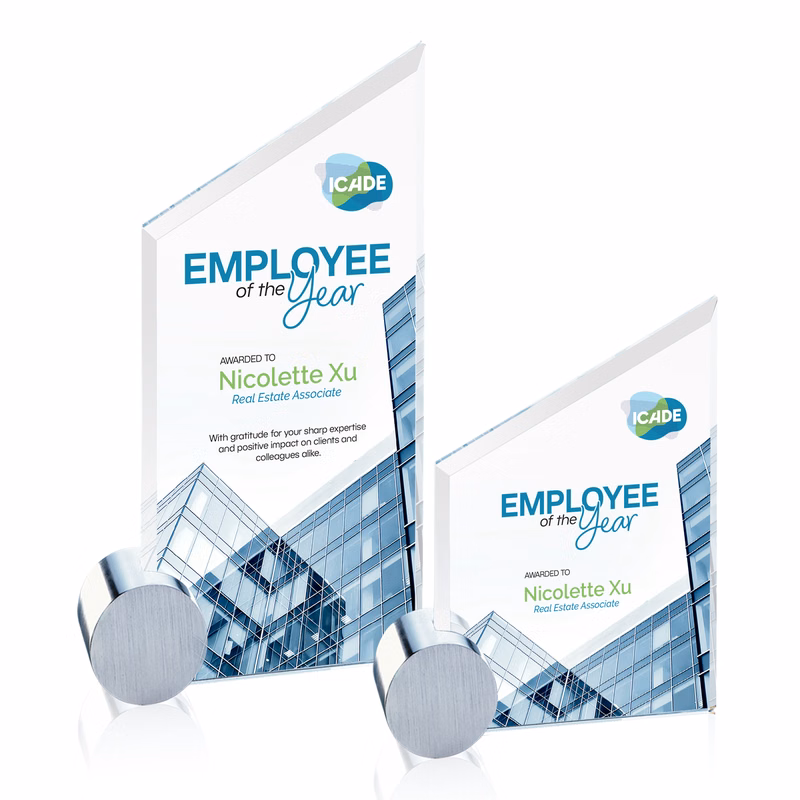 Cooper VividPrint™ Award - Starfire/Silver Circle