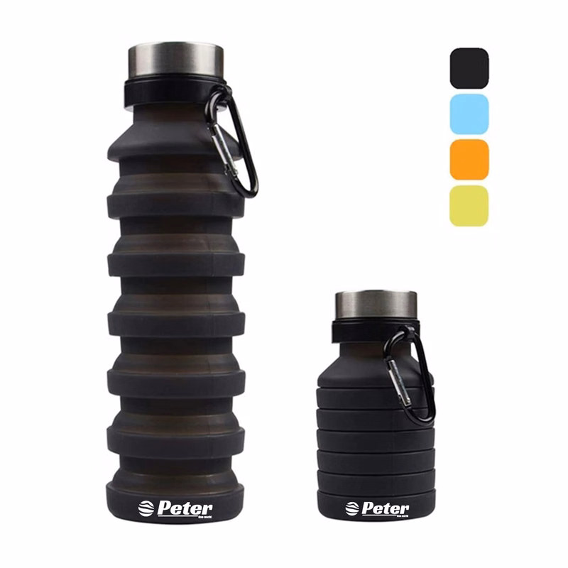 17 oz Lightweight Foldable Silicone Sports Bottle