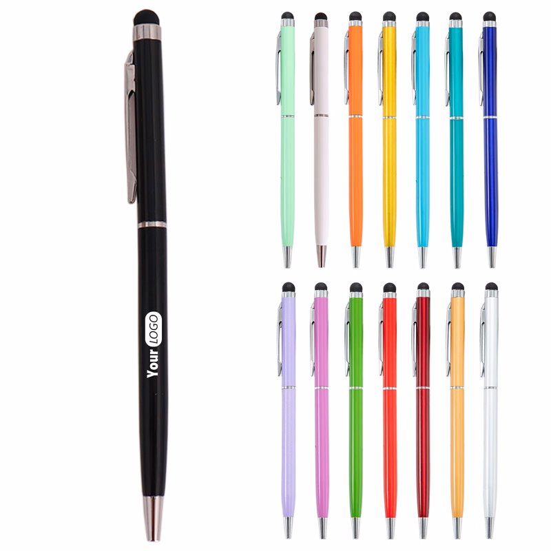 Metal 2-In-1 Rotatable Touchscreen Pen