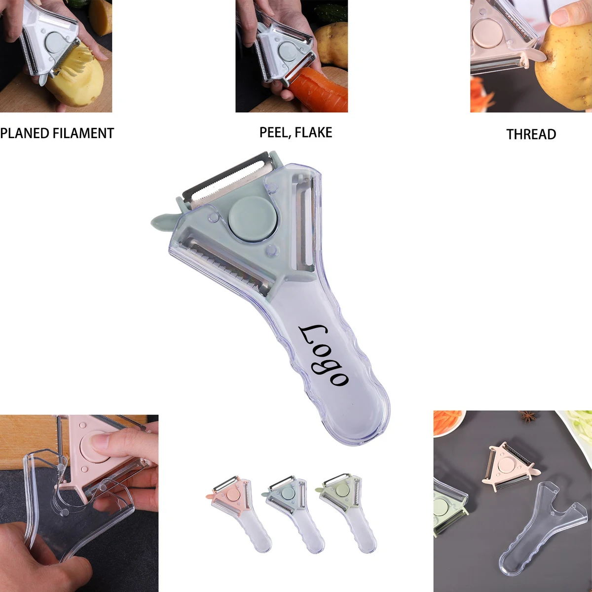 3-in-1 Rotating Vegetable Peeler 1