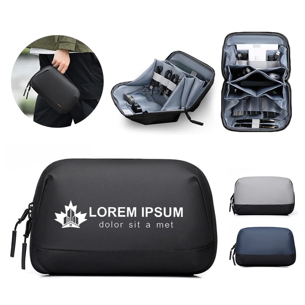 Water-Resistant Multi-Pocket Oxford Cloth Electronics Bag 1