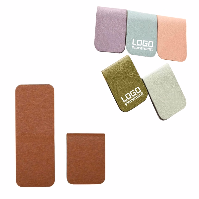 Customized square leather magnetic bookmark