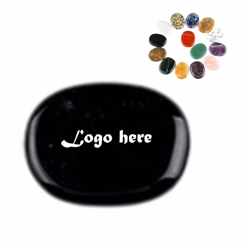 Personalized Natural Crystal Power Stone with Logo