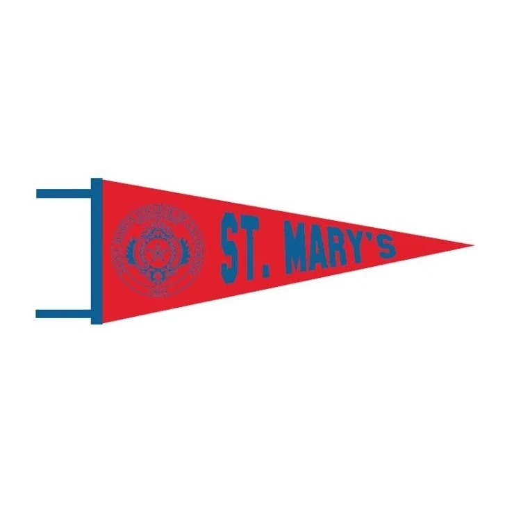 Felt pennant with ties 1