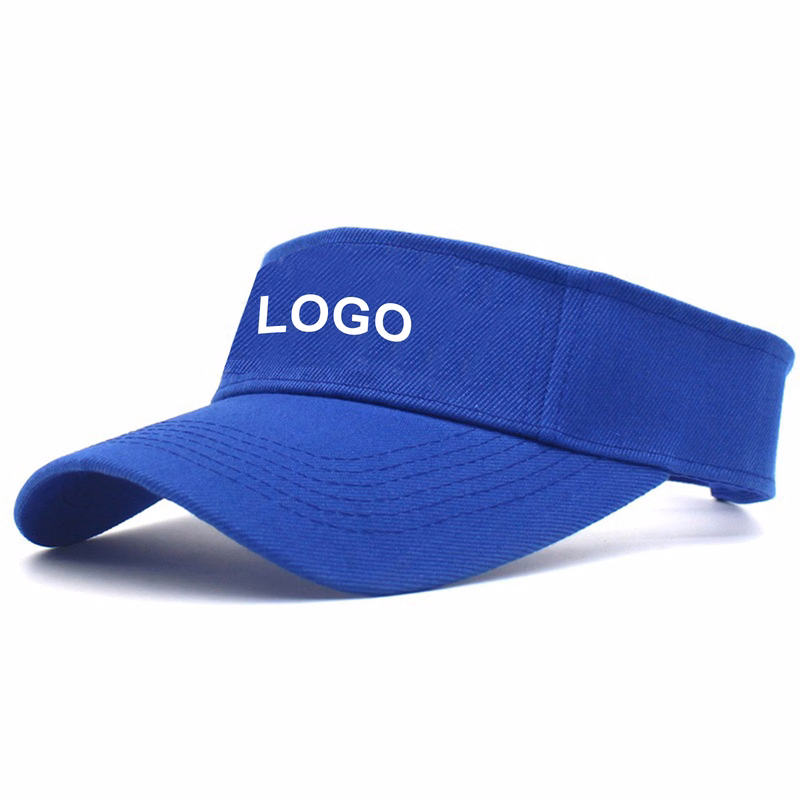 Cotton Sunproof Sport Visor Hats With Velcro