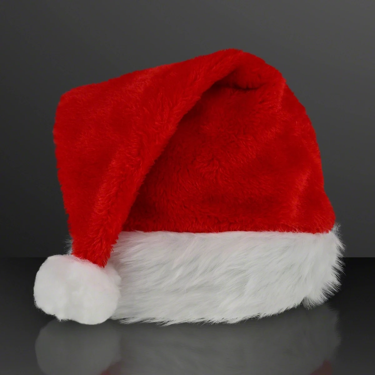 Fuzzy Soft Red Santa Hats (Non-Light Up) 1