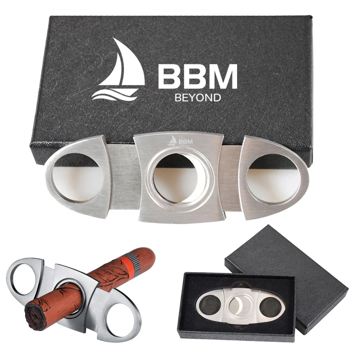 Stainless Steel Cigar Scissors Gift Box 1