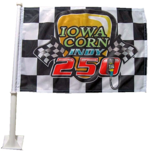 Car Flag SINGLE SIDED Premium Polyester - Custom Printed 1