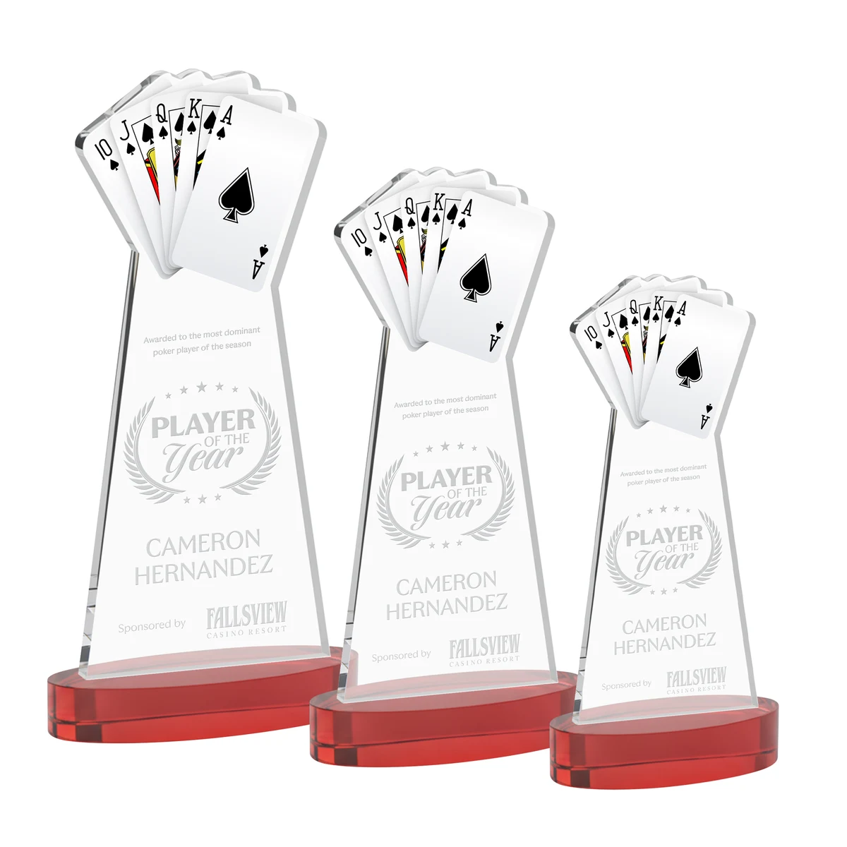 Poker Award on Alberton Base - Red 1