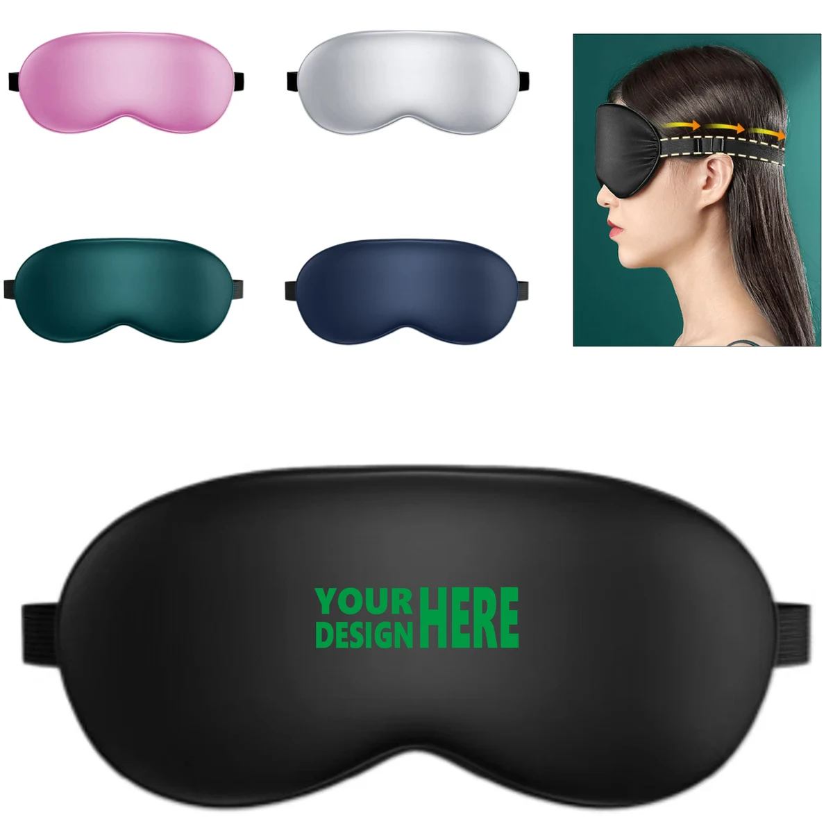 Two-Side Imitation Silk Light-Blocking Eye Cover 1