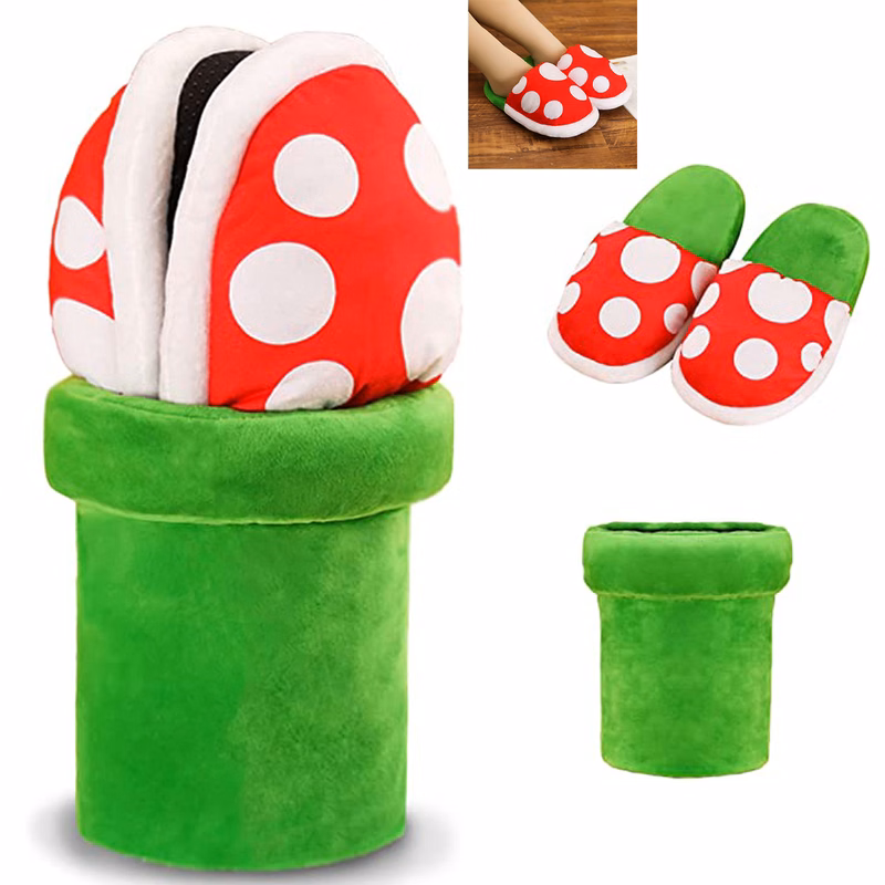 Custom Piranha Plants Plush Funny Slippers Loafer with Your Own Design