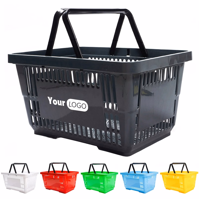 Polypropylene 2 Handle Plastic Shopping Basket