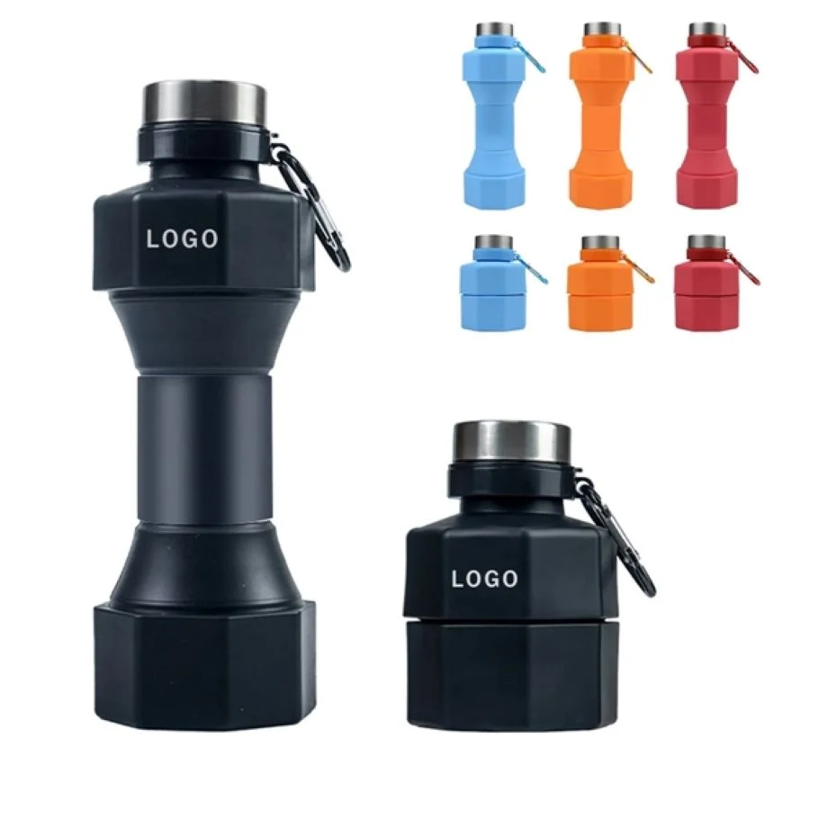 Foldable Silicone Dumbbell Water Bottle 1