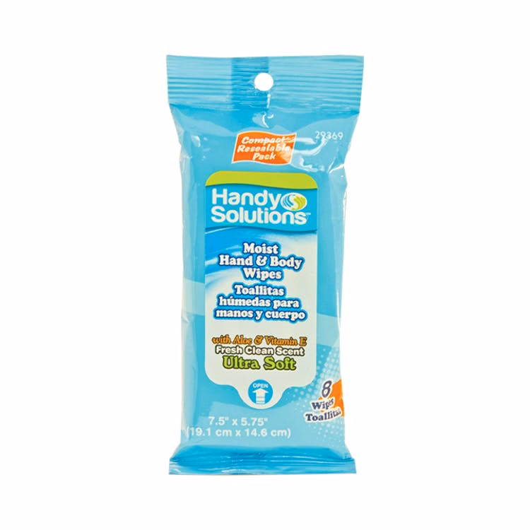 Hand & Body Wipes - 8 Pack Aloe & Vitamin E