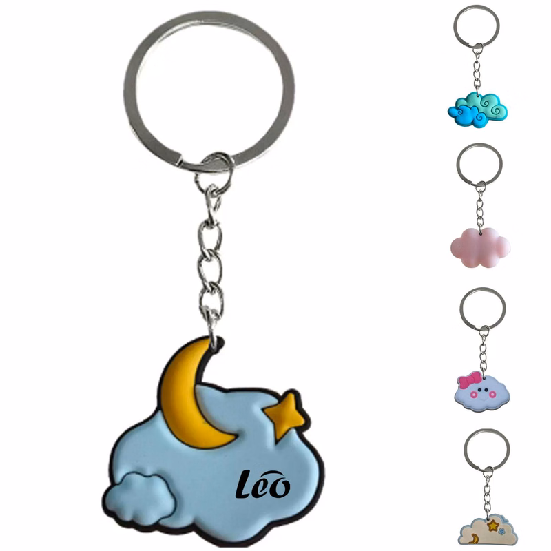 Custom PVC Soft Rubber Cloud Keychain