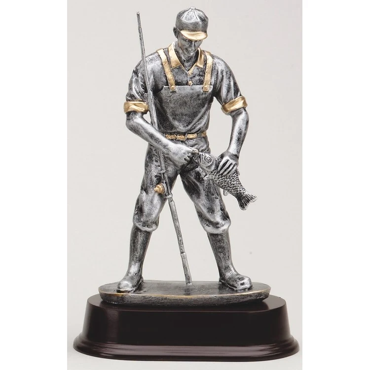 9" Tall Fisherman Figure Award 1