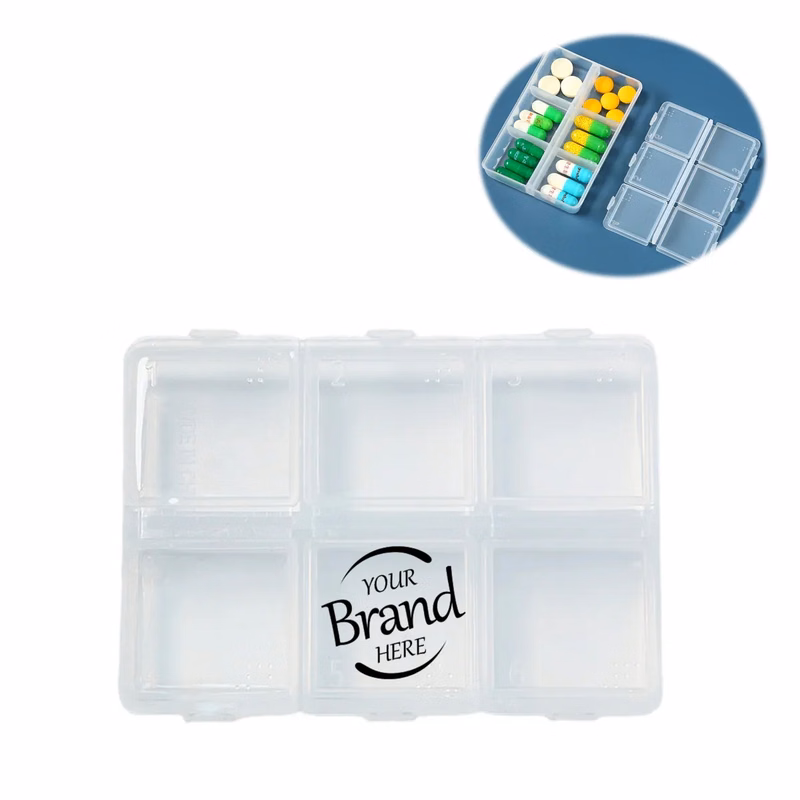 Moisture-Proof Pill Case 6 Grids