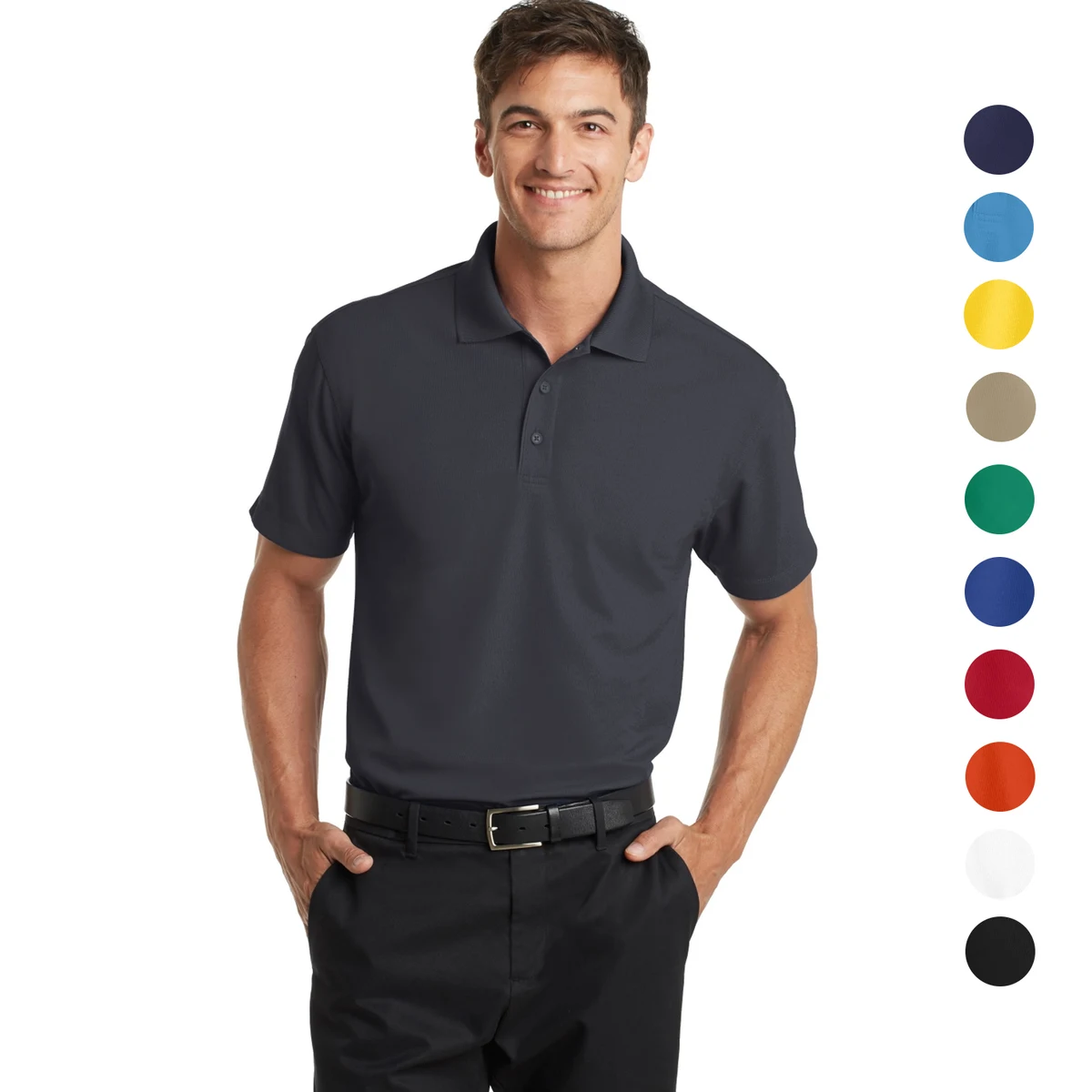 Port Authority Dry Zone Grid Polo w/ Screen Print 4.28 oz. 1